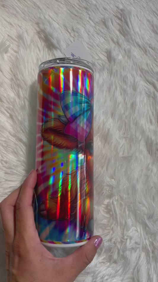 Tie Dye Cow 20 oz. Skinny Tumbler
